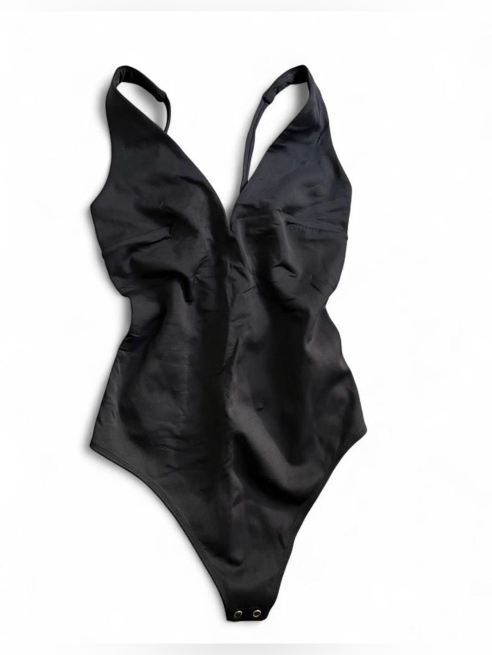 Brand New Good American Sculpting Halter V Neck Bodysuit | Size Small